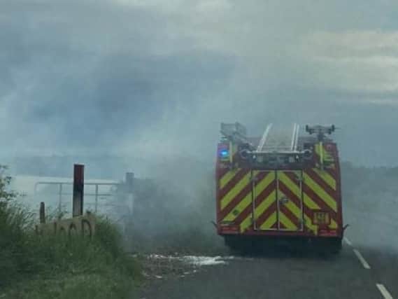 Sinn Fein councillor Gary McCleave said that the Northern Ireland Fire and Rescue Service (NIFRS) have been called to the Stoneyford bonfire site “a number of times” in the last week.
