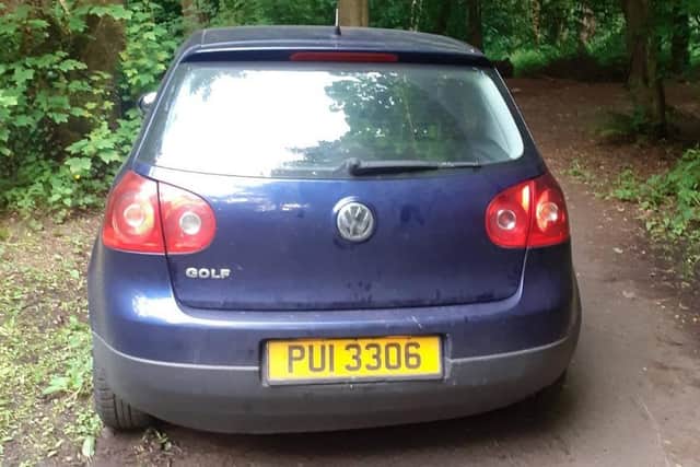 Police pursued the Volkswagen Golf in the Monkstown area on June 18.