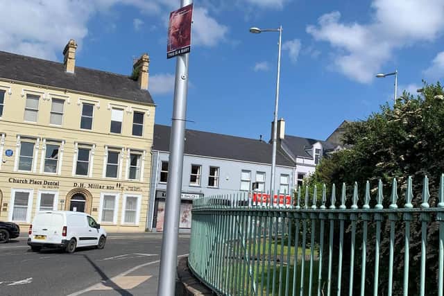 Graphic anti-abortion posters have appeared in Lurgan.