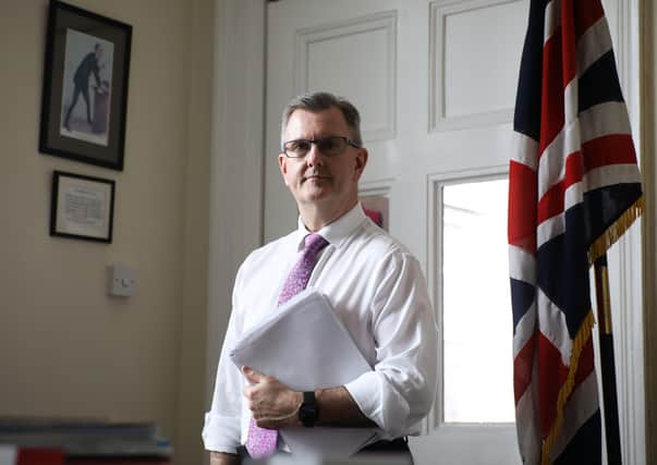 Sir Jeffrey Donaldson MP pictured in his office in Lisburn. Photo by Kelvin Boyes / Press Eye