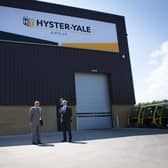 At Hyster Yale factory in Craigavon.