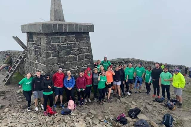 Staff who took part in the climb of Slieve Donard in aid of the NSPCC
