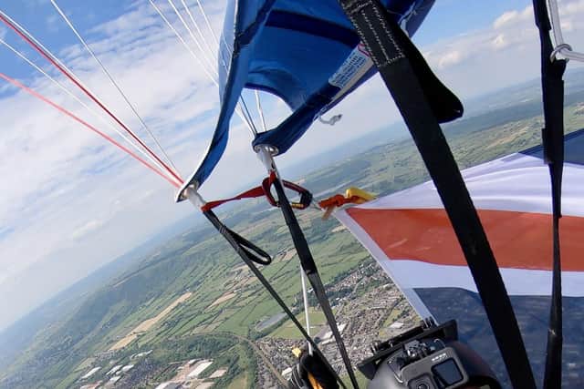 RLC Silver Stars Army Parachute Display Team's captured this spectacular image of Carrickfergus during Saturday's jump. Photo courtesy of Ministry of Defence.