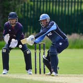 Carrickfergus’ Iain Parkhill batting against CIYMS