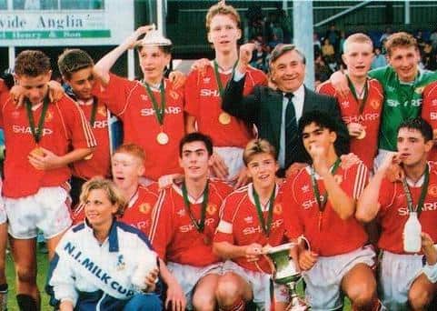 The 1991 team, captained by David Beckham, which included Gary Neville, Nicky Butt, Paul Scholes and Northern Ireland’s own Keith Gillespie lifted the trophy by beating Heart of Midlothian.