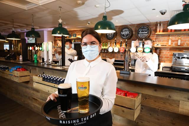 After six months closure due to the pandemic, the famous Lagan Bar is open again to welcome passengers for their favourite tipple before they jet off.