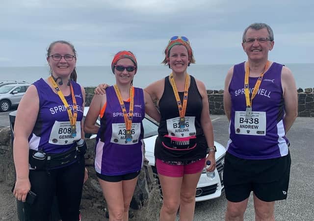 Gemma Craig, Maria Quinn, Aisling Hynes & Andrew Wilmot (Larne 10k)