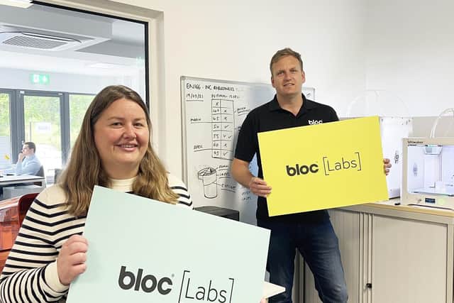 Dr Rachel Gawley who has joined Bloc Labs as Chief Technologist and Site Lead, and Bloc, Managing Director, Cormac Diamond.
