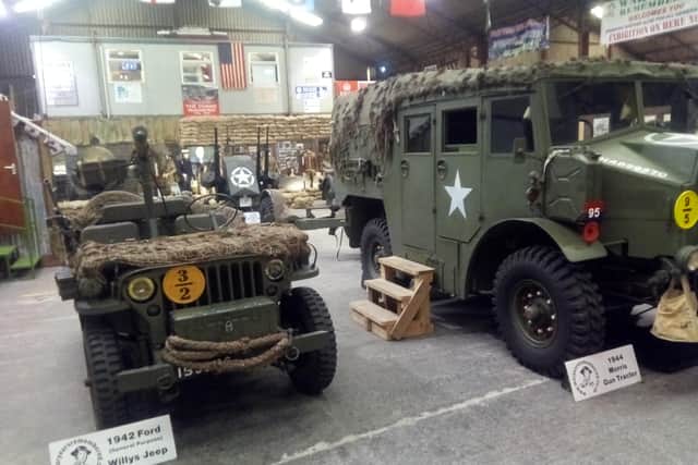Some of the vehicles at the War Years Remembered museum in Ballyclare