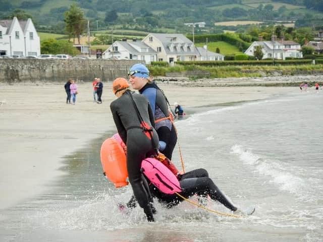 Sea swimming safety course at Ballygally.