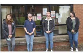 Larne Community Care Centre team members: Diane Huston, community engagement manager, Maria Magill, deputy children’s projects manager, Rachel Lyons, children’s projects manager and Laura Rice, community engagement officer.