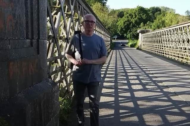 Dr Ian Malcolm travelled to the River Boyne to record a version of The Sash in Irish