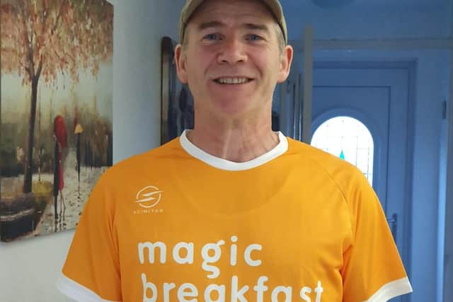Mark Neeson is training hard for the challenge of his life - running seven marathons in just seven days - all in honour of Magic Breakfast