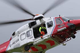 .HM Coastguard Helicopter Rescue R199 from Prestwick was tasked to a Medical Evacuation on Rathlin Island late on Monnday evening