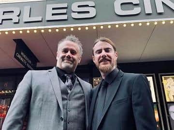 Director Darren S Cook with Denver McCord pictured at the World Premiere of ‘Lucas & Albert’ in Leicester Square in September 2019.