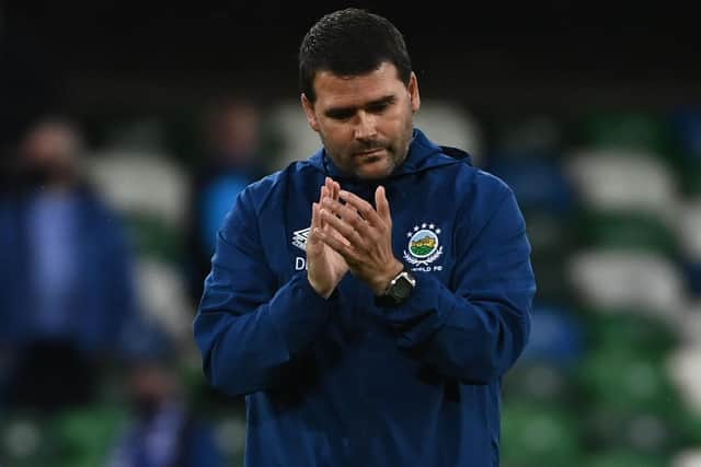 Linfield manager David Healy following Tuesday's Champions League exit. Pic by Pacemaker.