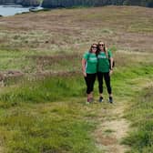 Carrickfergus Grammar School teachers Mrs Bowen and Mrs Botha on the Mighty Hike.