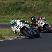 Alastair Seeley (IFS Yamaha) leads Derek Sheils (Roadhouse Macau BMW) at Kirkistown.