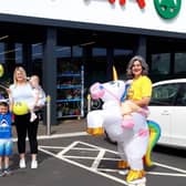 The Woods family with Tori (herself a premature baby), who will be leading the walk at V36 this week and raised over £3,700 this spring walking 100miles in 100 days for TinyLife.