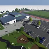 A birds eye view of the proposed leisure, health and well-being hub at Gortgonis, Coalisland.