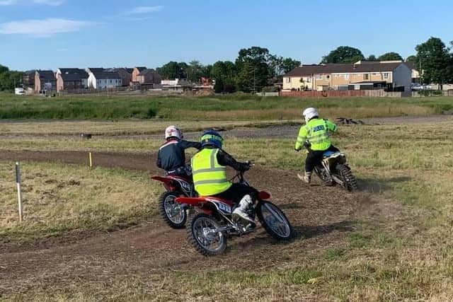 Young people taking part in a Motorcycle Awareness Project, courtesy of the PSNI in Craigavon this week.