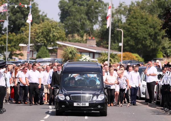 Funeral in Scarva, Co. Down, for thirteen-year-old Jay Moffett who died following an incident earlier this week.  



Picture: Jonathan Porter/PressEye