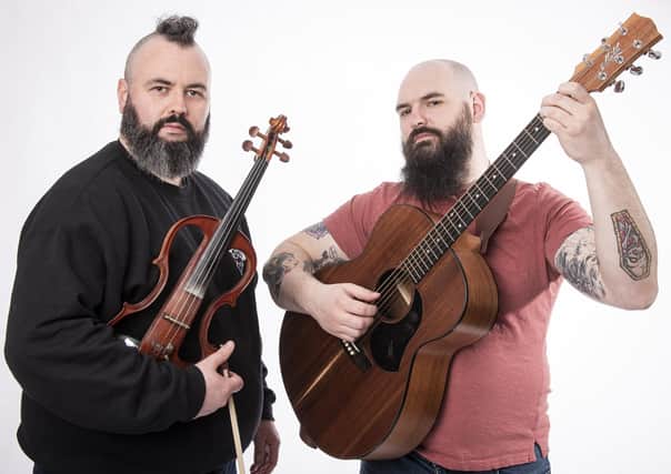Belfast based instrumental duo String Ninjas consisting of fingerstyle guitarist Gavin Ferris and electric violinist Mick Conlon will entertain on Saturday, August 14