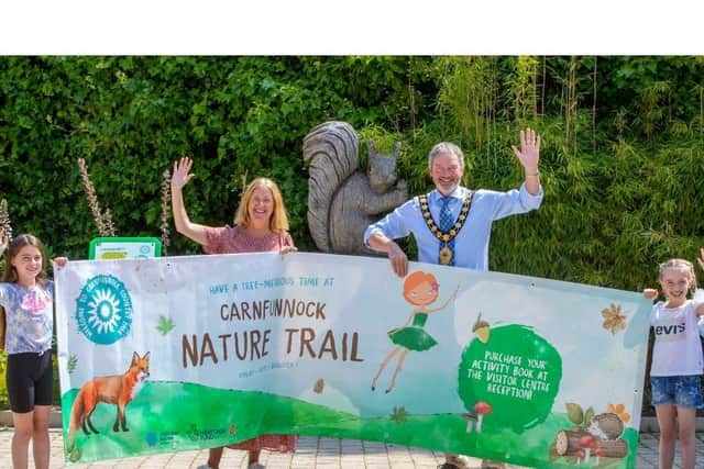 The Mayor Cllr William McCaughey, launches Carnfunnock Country Park's new Nature Trail.