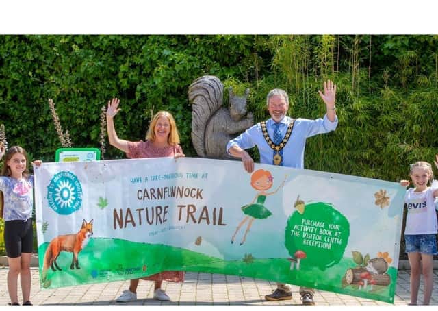 The Mayor Cllr William McCaughey, launches Carnfunnock Country Park's new Nature Trail.