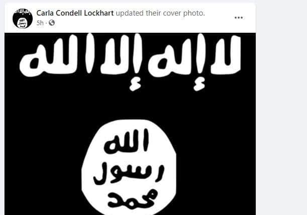 MP Carla Lockhart's Facebook account has been hacked and her profile and cover photo replaced with an ISIS flag.