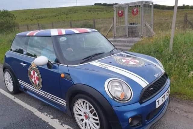 The Northern Ireland Centenary Mini. Pic supplied by Cairncastle LOL 692.