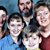 Left to right: Gavin Brett (deceased) - Tara Brett - Michael Brett (father, deceased) - Phillip Brett - Phyllis Brett