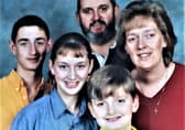 Left to right: Gavin Brett (deceased) - Tara Brett - Michael Brett (father, deceased) - Phillip Brett - Phyllis Brett