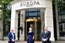James McGinn, Lesley McGarrity (Younique), and Martin Mulholland look forward to the August concerts