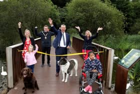 Councillor Sharon Skillen, Leisure and Community Development Committee Chair; Sienna Skillen; Mayor of LCCC, Alderman Stephen Martin; Rural Affairs Minister Edwin Poots MLA; Alderman Amanda Grehan, Chair of the council’s Development Committee and Saichon Scott.