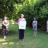 Janet Taylor (Nurse Manager), Helen Leigh (Lead Nurse), Roisin Coulter (Chief Executive, South Eastern Trust), Lesley McKeown (Community Infant Nursing Lead) and Barbara Campbell (Director of Childrenâ€TMs Services & Executive Director of Social Work, South Eastern Trust)