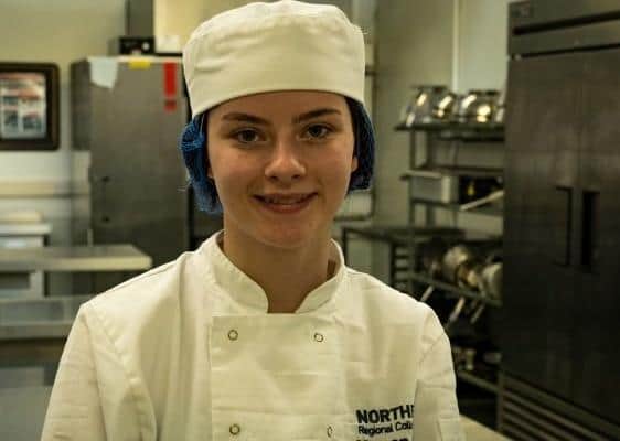 Megan Cobb successfully completed the Level 2 Professional Cookery (Preparation and Cookery) course and plans to return in September for Level 3