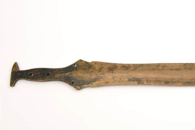 The 3000 year old bronze age sword, recently gone on display at Fermanagh County Museum, Enniskillen Castle