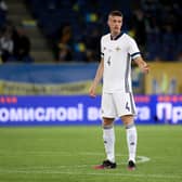 Sam McClelland in action for Northern Ireland against Ukraine