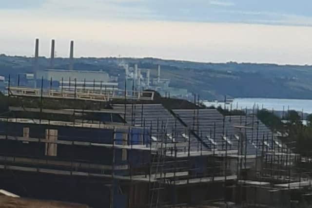 Building work is taking place at Ballyboley Road in Larne.