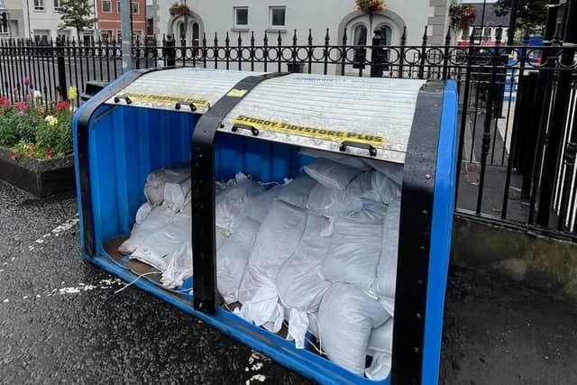 Sandbags are available at The Square. (Pic Love Ballyclare).