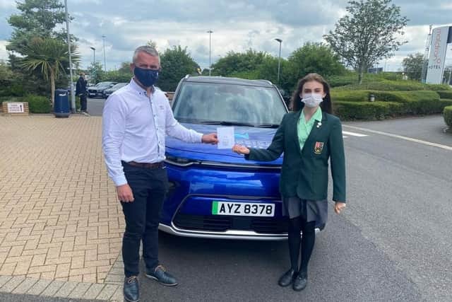 Charlotte Smith with Ian Lamont from Roadside Garages