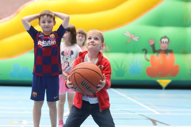Children enjoyed a range of sports including basketball at Lagan Valley LeisurePlex Summer Scheme