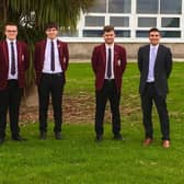 Some of the Carrick Grammar School pupils who achieved three or more A star grades.