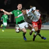 New Ballymena United recruit David Parkhouse in action for NI Under-21s