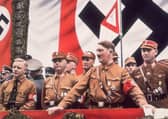 circa 1933:  German Dictator, Adolf Hitler addressing a rally in Germany.  (Photo by Hulton Archive/Getty Images)