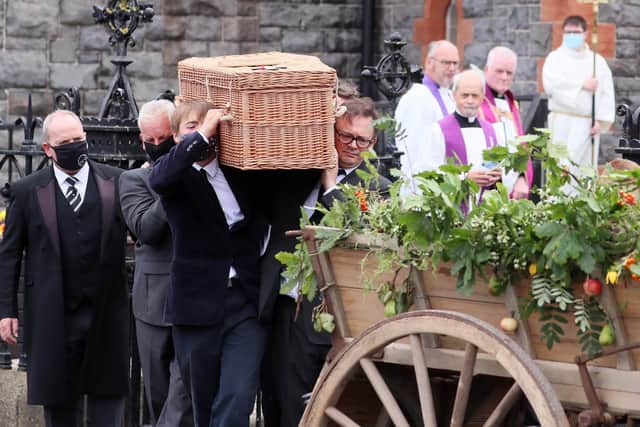 The funeral of The Earl of Antrim Alexander McDonnell.  The funeral service took place in the family ancestral home of Glenarm on the Antrim Coast. 

Picture by Jonathan Porter/PressEye