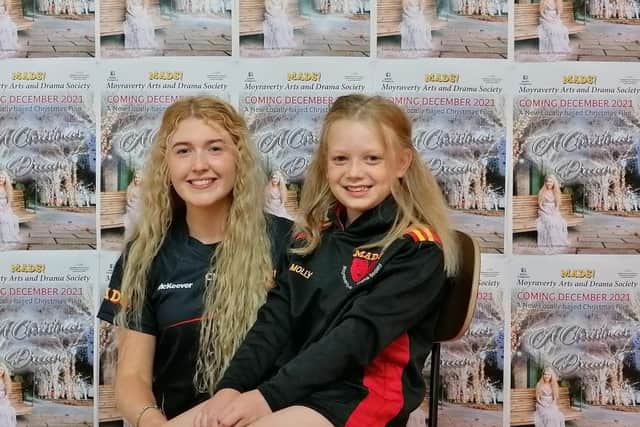 Sophie Doyle and Molly Hamill who will perform as the leading girl in A Christmas Dream, the new Christmas movie to be filmed by Moyraverty Arts and Drama Society in Craigavon.