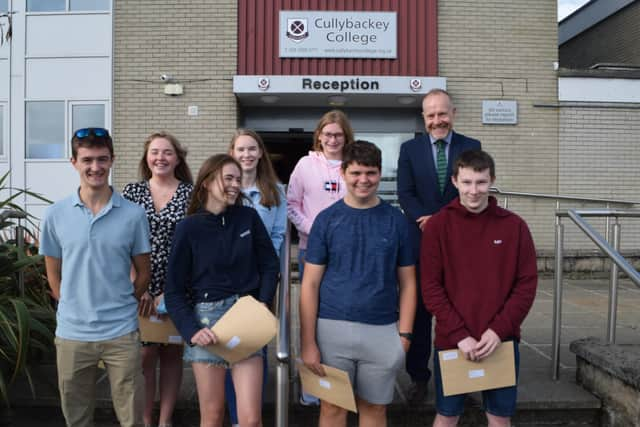 There was reason to smile for these Cullybackey College GCSE students on results day