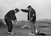 Ulster golfer Darren Clarke being coached by Bob Torrance at Royal Portrush in April 1994. Picture: Pacemaker Press